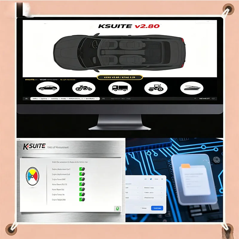 Ksuite V2.80 Ktag 2.25 obd2 scanner work with K E S S V2 V5.017 RSA Error Unlock Corrected for Car Truck Bike Tractros Eu models
Ksuite V2.80 Ktag 2.25 obd2 scanner work with K E S S V2 V5.017 RSA Error Unlock Corrected for Car Truck Bike Tractros Eu models