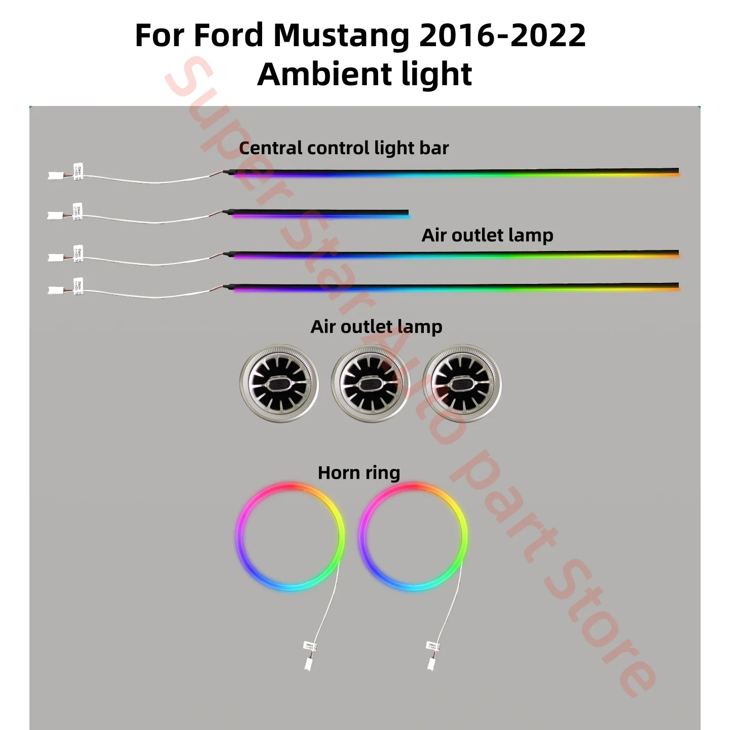 Для Ford Mustang 2016 + окружающий свет, автомобильное внутреннее освещение, обновленные автомобильные аксессуары, светящиеся вентиляционные звуковые кольца, декоративные полоски
Для Ford Mustang 2016 + окружающий свет, автомобильное внутреннее освещение, обновленные автомобильные аксессуары, светящиеся вентиляционные звуковые кольца, декоративные полоски