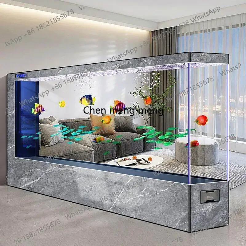L185 New ultra-white glass bottom filter fish tank, large and small entrance screen partition in living room
L185 New ultra-white glass bottom filter fish tank, large and small entrance screen partition in living room