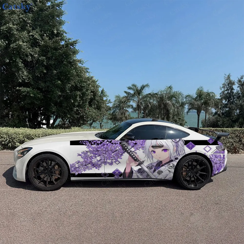 2pcs Purple Flower Samurai Girl Car Side Wraps, Self-Adhesive PVC Waterproof & Scratch-Resistant Stickers, Car Accessory Gift
2pcs Purple Flower Samurai Girl Car Side Wraps, Self-Adhesive PVC Waterproof & Scratch-Resistant Stickers, Car Accessory Gift