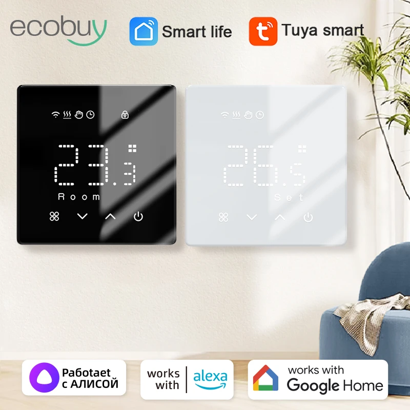 Tuya Wifi Thermostat Battery-powered Wifi Boiler Thermostat Programmable Thermostat Temperature Controller Alexa Google Home
Tuya Wifi Thermostat Battery-powered Wifi Boiler Thermostat Programmable Thermostat Temperature Controller Alexa Google Home