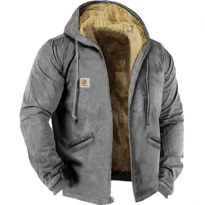 Зимняя мужская толстовка с капюшоном и принтом, повседневная свободная утолщенная куртка на молнии на флисовой подкладке, универсальная удобная уличная одежда
Зимняя мужская толстовка с капюшоном и принтом, повседневная свободная утолщенная куртка на молнии на флисовой подкладке, универсальная удобная уличная одежда