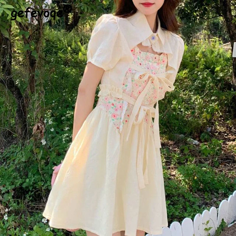 Women Clothing 2024 Summer Floral Print Lace Up High Waist Party Dresses Vintage Sweet Kawaii Fairy Short Sleeve Slim Mini Dress
Women Clothing 2024 Summer Floral Print Lace Up High Waist Party Dresses Vintage Sweet Kawaii Fairy Short Sleeve Slim Mini Dress