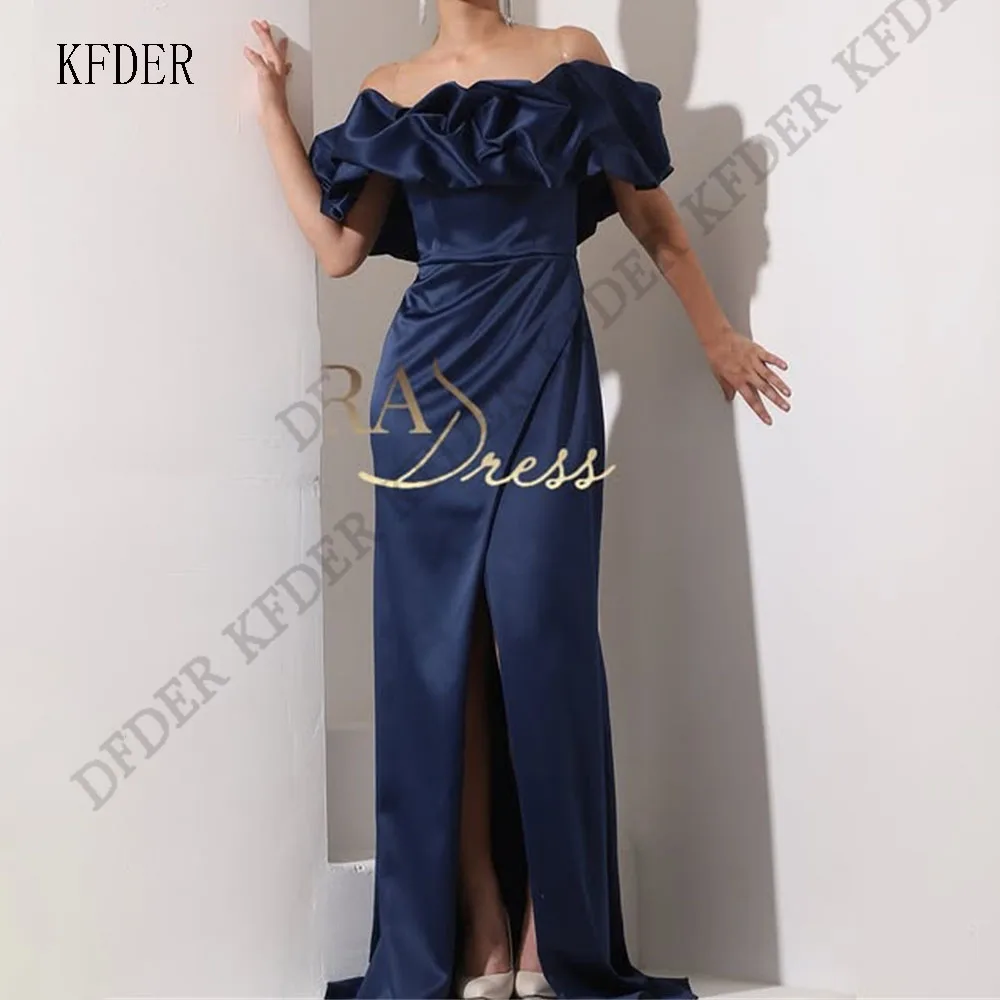High Quality Navy Blue Women Beach Satin Straight Evening Dresses Formal Strapless Off Shoulder Floor Lenght Party Gowns
High Quality Navy Blue Women Beach Satin Straight Evening Dresses Formal Strapless Off Shoulder Floor Lenght Party Gowns
