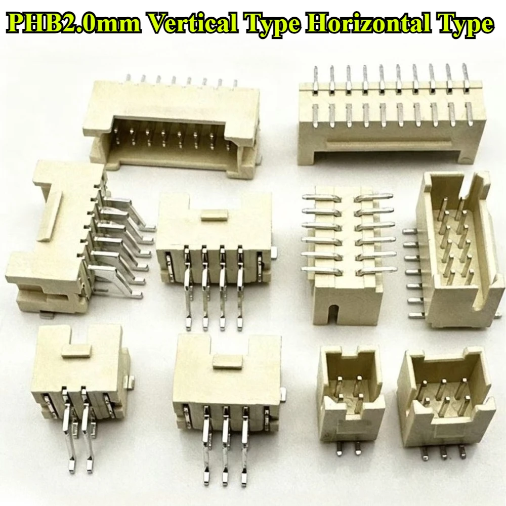 30Pcs PHB 2.0mm Pitch Double Row with Lock Buckle Vertical Type Horizontal Type 2*2P/3P/4P/5P/6P/7P/8P/9P/10P Pin Seat Connector
30Pcs PHB 2.0mm Pitch Double Row with Lock Buckle Vertical Type Horizontal Type 2*2P/3P/4P/5P/6P/7P/8P/9P/10P Pin Seat Connector