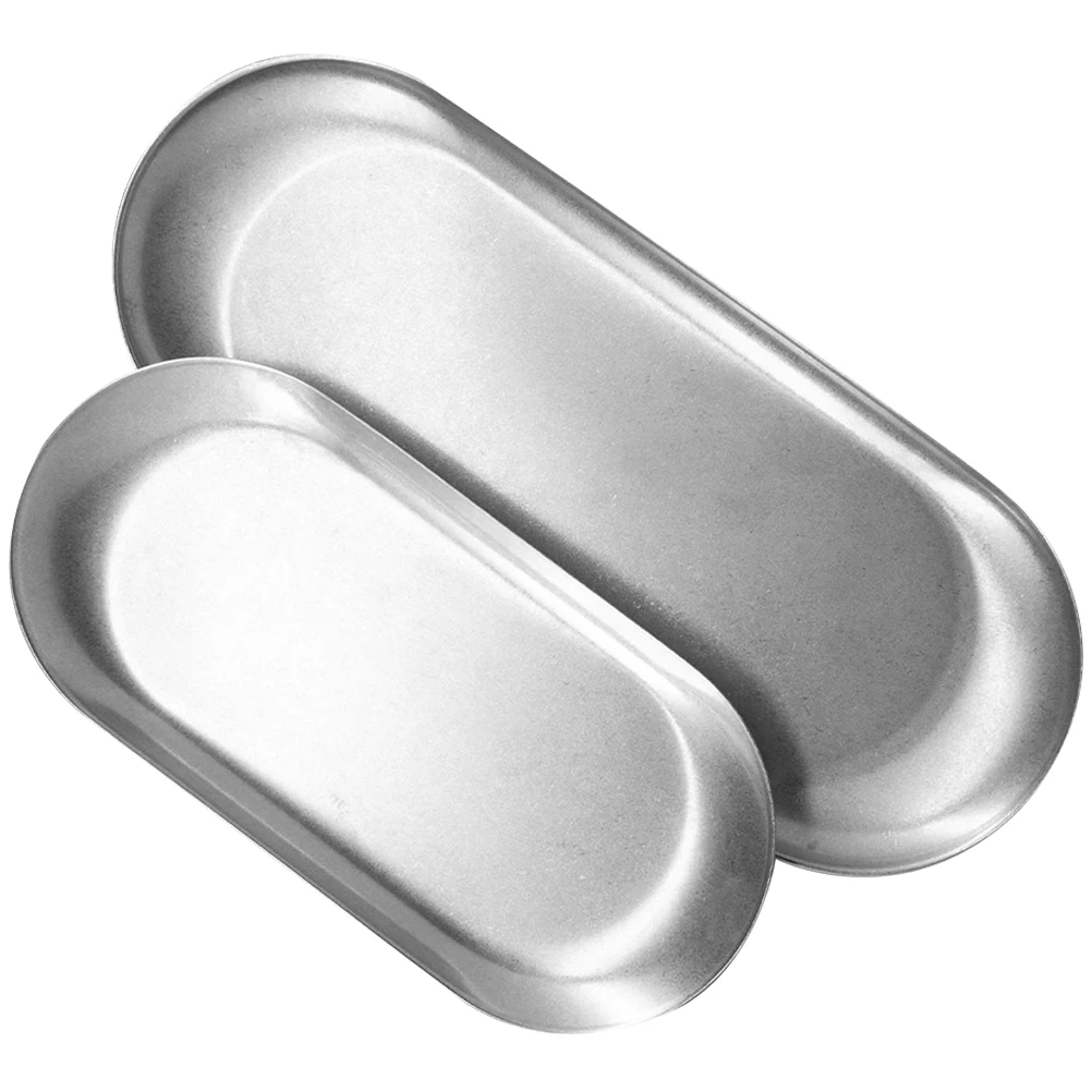 2 Pcs Stainless Steel Dinner Plates 304 Retro Oval Tray Food Container Kids Snacks Practical Storage Decorative Kitchenware
2 Pcs Stainless Steel Dinner Plates 304 Retro Oval Tray Food Container Kids Snacks Practical Storage Decorative Kitchenware
