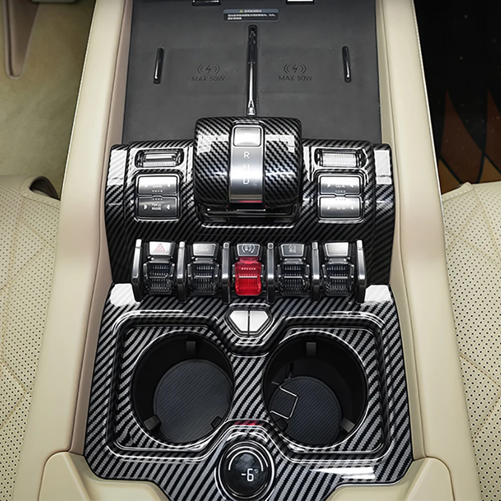 ABS Carbon Fiber Color Central Control Gear Shift Panel Armrest Box Water Cup Cover Protective Cover For BYD Formula Leopard 8
ABS Carbon Fiber Color Central Control Gear Shift Panel Armrest Box Water Cup Cover Protective Cover For BYD Formula Leopard 8