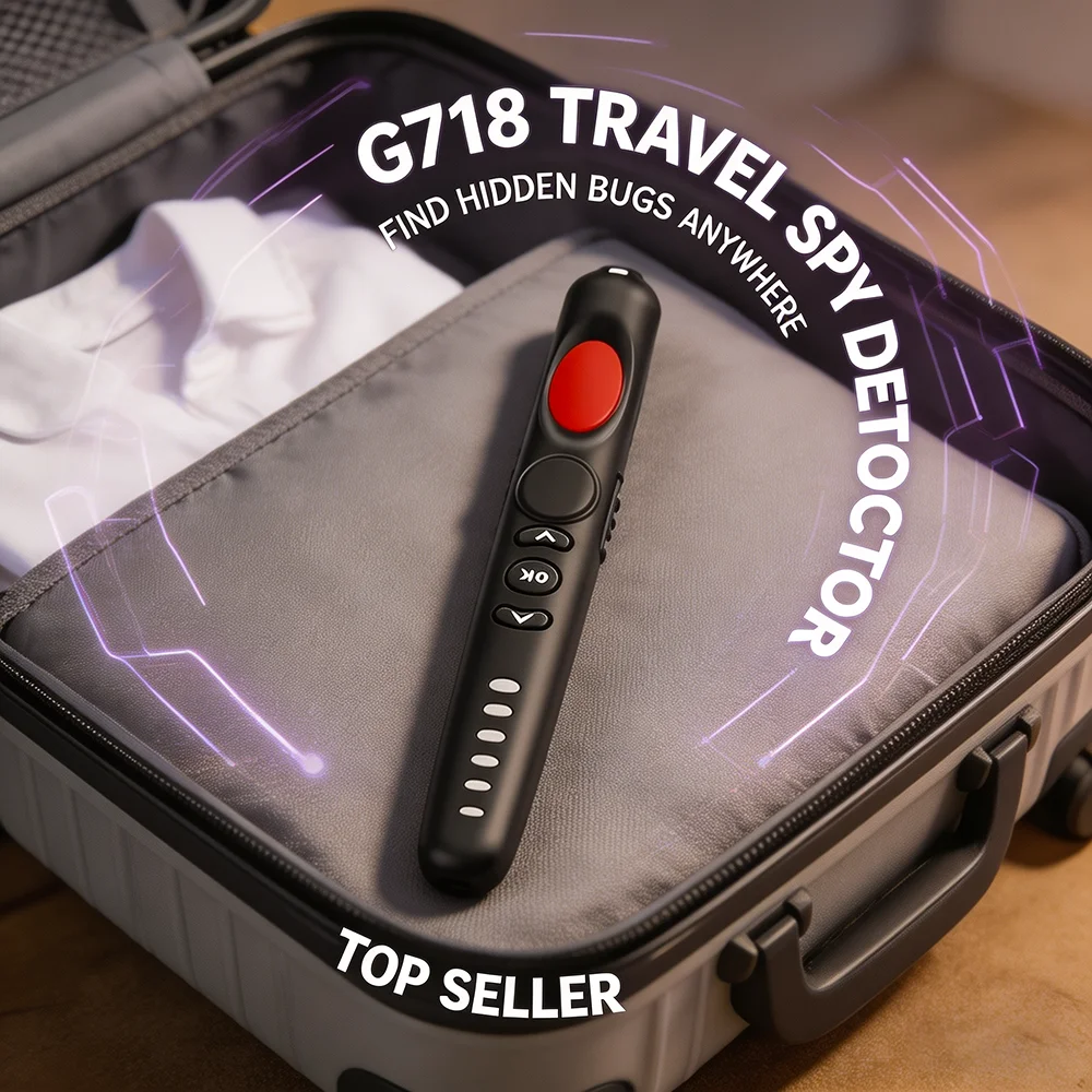 G718 Anti Spy Detector, Hidden Camera Finder & Wireless RF GPS Tracker Scanner
G718 Anti Spy Detector, Hidden Camera Finder & Wireless RF GPS Tracker Scanner
