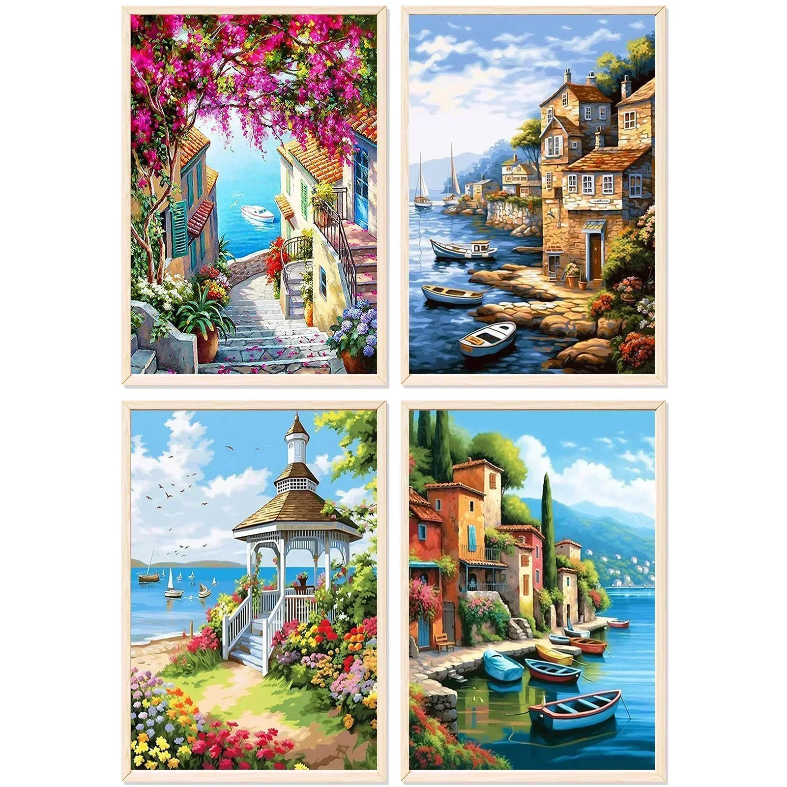 4 Pack Paint by Numbers Kit - DIY Acrylic Painting for Home Decor Art - 12x16in - Rural scenery without Frame
4 Pack Paint by Numbers Kit - DIY Acrylic Painting for Home Decor Art - 12x16in - Rural scenery without Frame