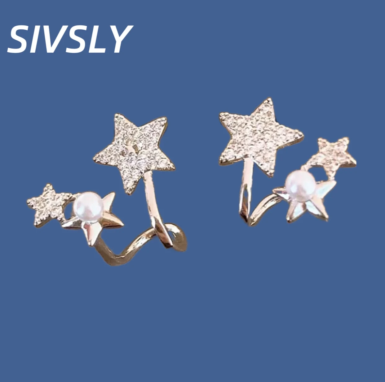Hot-selling Korean-style simple double zircon star earrings, luxurious and high-end earring, fashionable and versatile earring,
Hot-selling Korean-style simple double zircon star earrings, luxurious and high-end earring, fashionable and versatile earring,