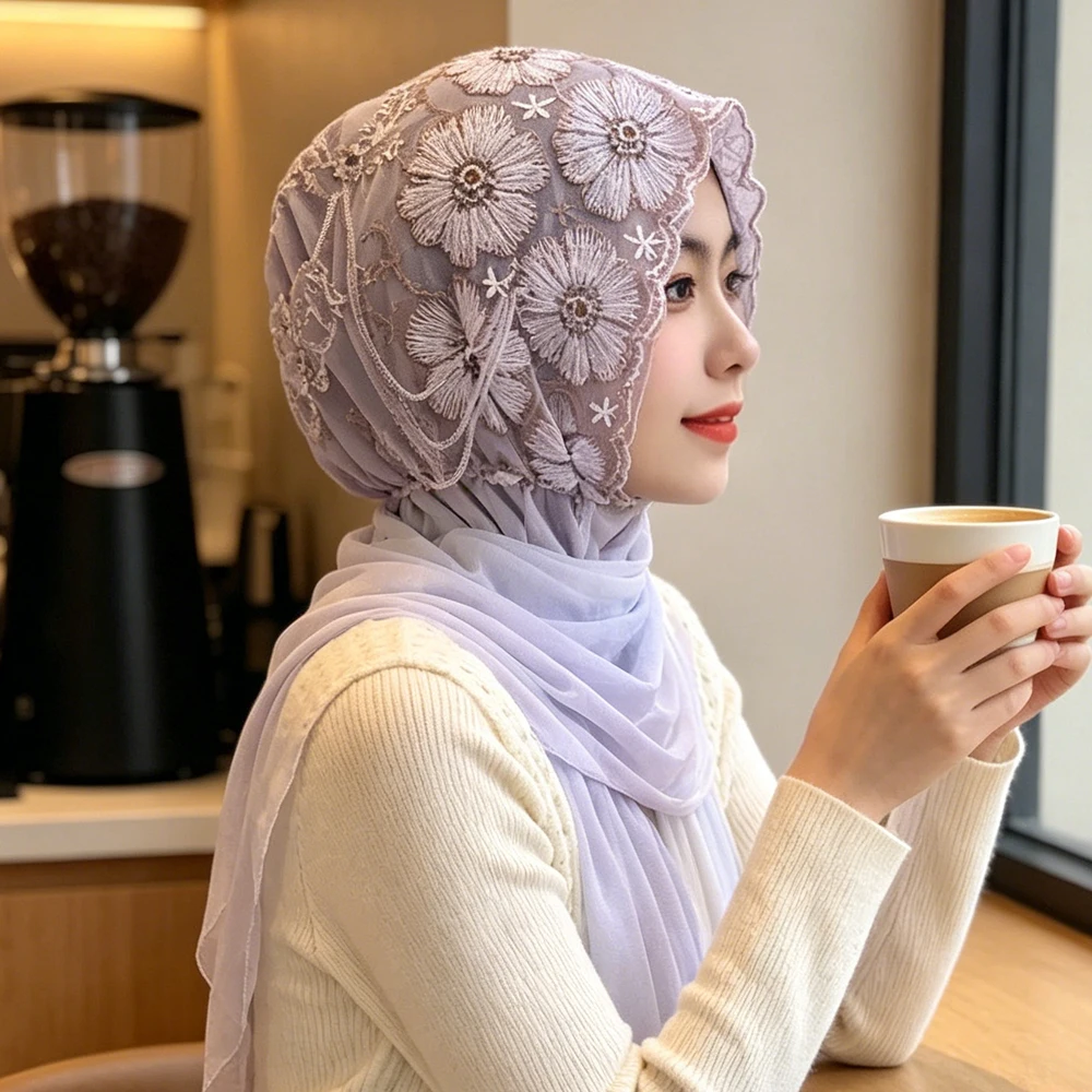 New Elegant Long Tassel Bead Scarf Muslim Hijab Women Embroidery Headwrap Turban Shawl Bandanas Lace Headband Scarves Turbante
New Elegant Long Tassel Bead Scarf Muslim Hijab Women Embroidery Headwrap Turban Shawl Bandanas Lace Headband Scarves Turbante