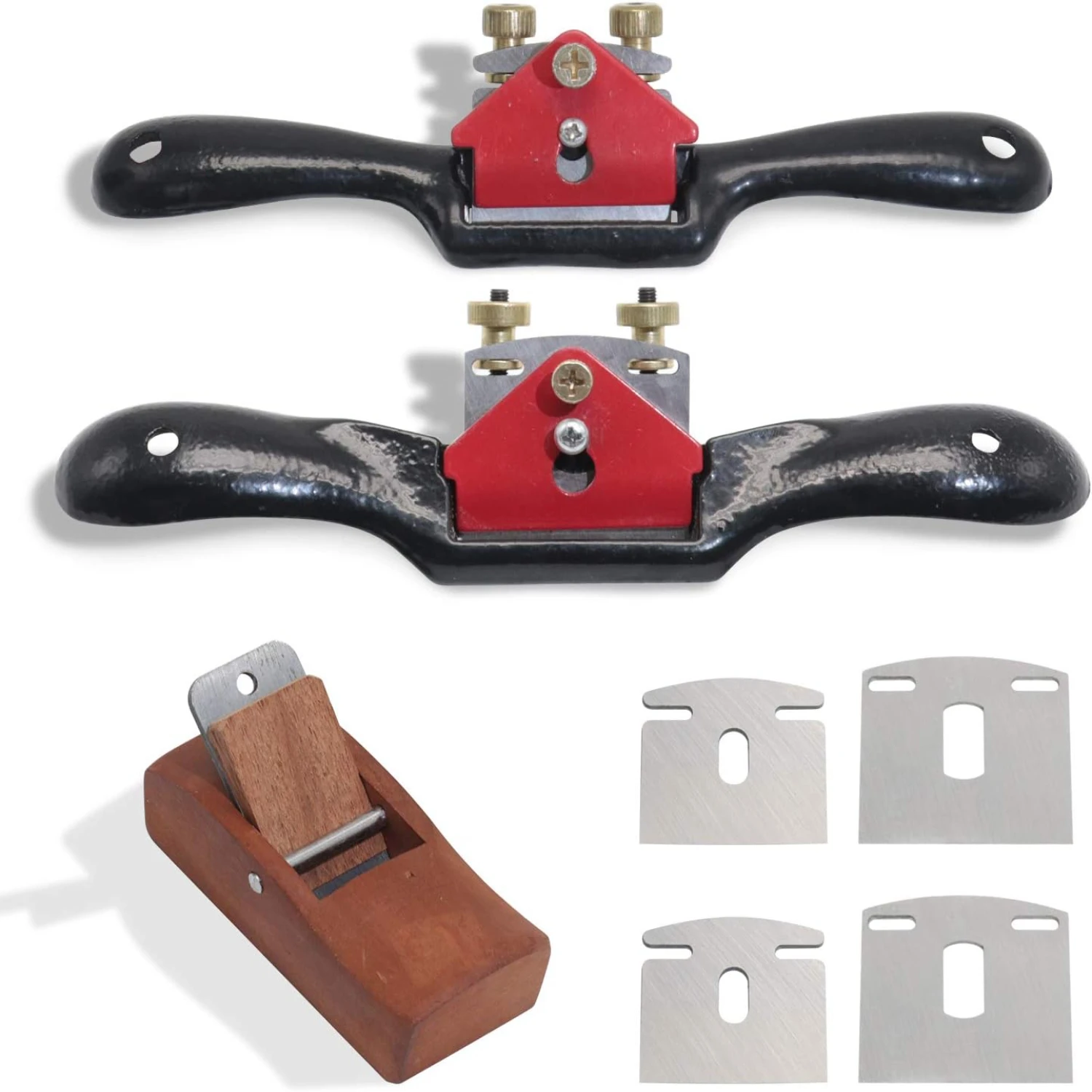 Versatile Boeray Essential Tool Set: 2 Adjustable SpokeShaves with Flat Base and 6 Metal Blades - Ideal for Precision Woodworkin
Versatile Boeray Essential Tool Set: 2 Adjustable SpokeShaves with Flat Base and 6 Metal Blades - Ideal for Precision Woodworkin