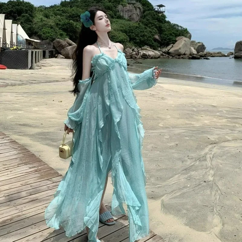 2026 Summer Vacation Style Spaghetti Strap Dress Beach Dress
2026 Summer Vacation Style Spaghetti Strap Dress Beach Dress