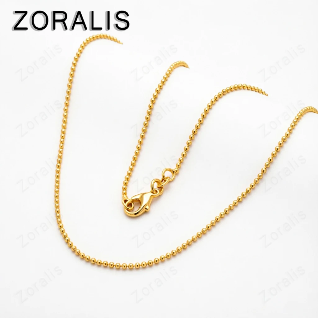 18K Gold 2mm Beads Chain Necklaces For Woman Fashion Party Wedding Birthday 925 Sterling Silver Charm Jewelry Lady Choker Gifts
18K Gold 2mm Beads Chain Necklaces For Woman Fashion Party Wedding Birthday 925 Sterling Silver Charm Jewelry Lady Choker Gifts