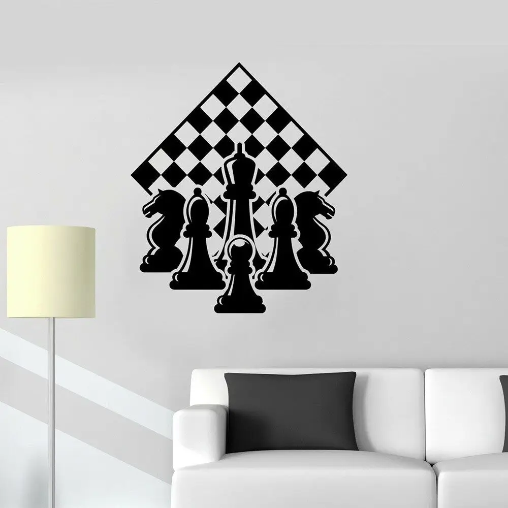 Chess Player Chessmen Chessboard Wall Art Stickers Decal Decor Vinyl Poster Mural removeable Custom DIY Kids gift
Chess Player Chessmen Chessboard Wall Art Stickers Decal Decor Vinyl Poster Mural removeable Custom DIY Kids gift