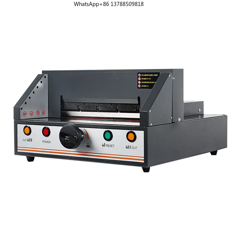 Новая настольная полуавтоматическая компьютеризированная электрическая резальная машина для бумаги формата А4 WD-330H (330 мм/12 дюймов)
Новая настольная полуавтоматическая компьютеризированная электрическая резальная машина для бумаги формата А4 WD-330H (330 мм/12 дюймов)