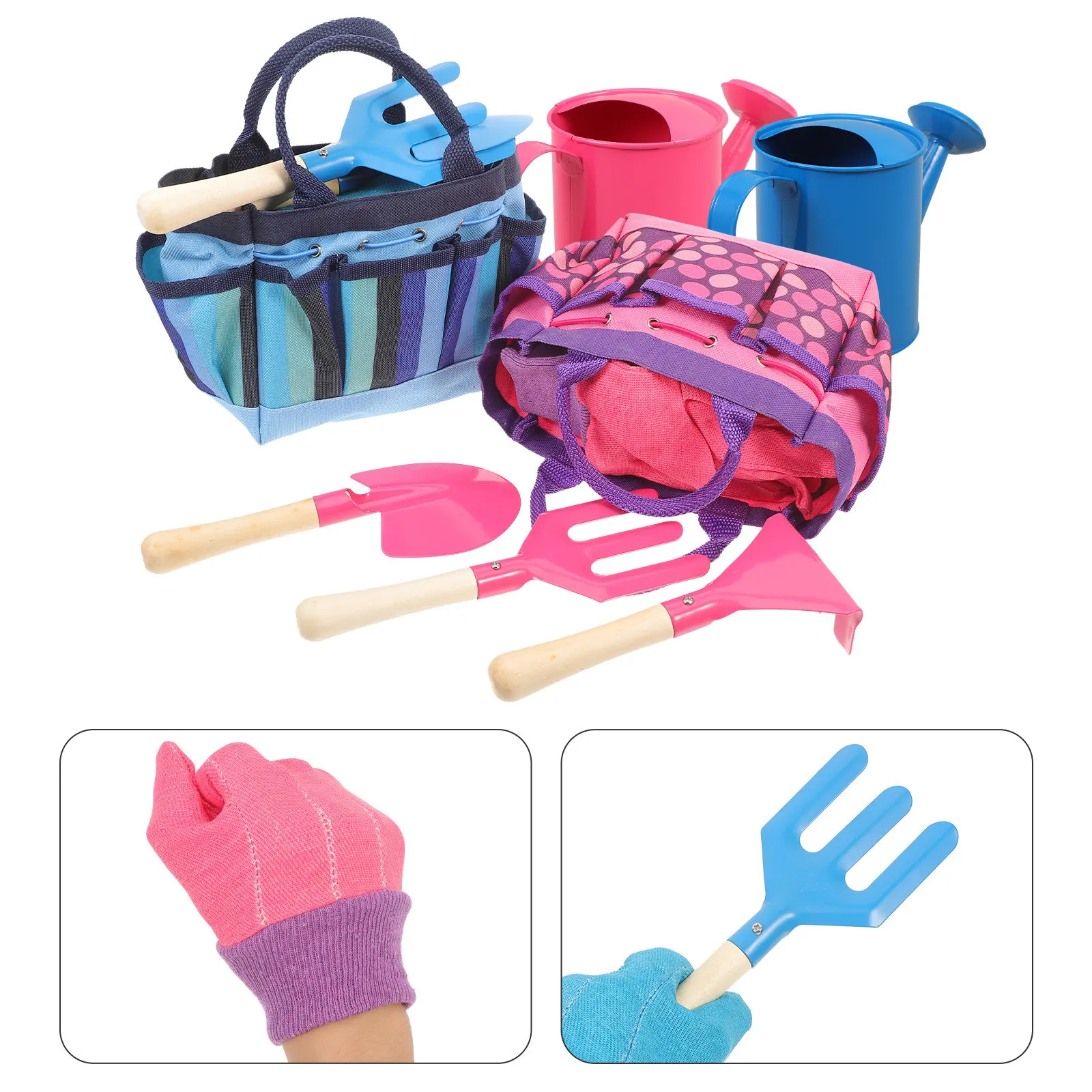 2Set Garden Tool Kit Premium Kids Outdoor Gardening Set Carry Bag Gloves Watering Can Shovel Rake Fork Wooden Handle Rounded
2Set Garden Tool Kit Premium Kids Outdoor Gardening Set Carry Bag Gloves Watering Can Shovel Rake Fork Wooden Handle Rounded