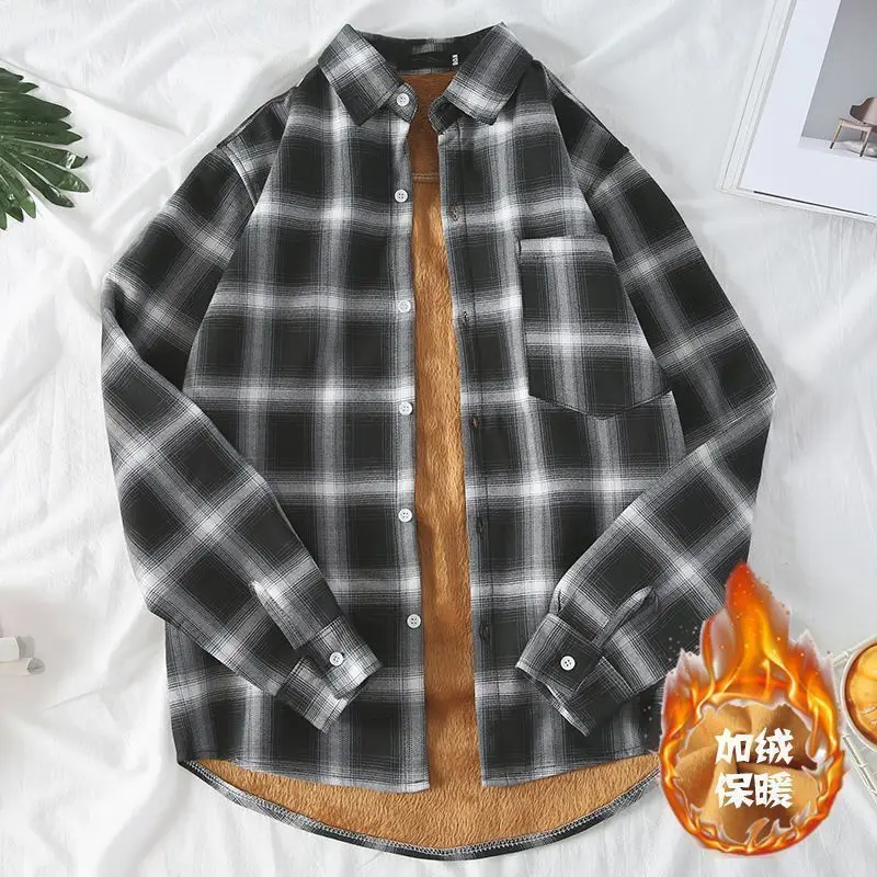 Винтажные мужские клетчатые теплые рубашки, повседневные свободные флисовые топы с лацканами, пальто, зимние очень толстые разноцветные варианты, рубашка в клетку
Винтажные мужские клетчатые теплые рубашки, повседневные свободные флисовые топы с лацканами, пальто, зимние очень толстые разноцветные варианты, рубашка в клетку
