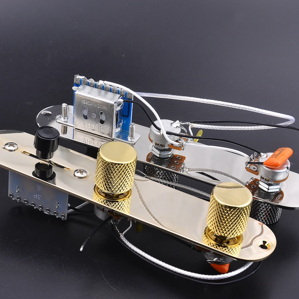 1 Set Electric Guitar Wiring Harness ( 2x 250K Pots + 3-Way Switch + Epi Jack ) with Control Plates for TL
1 Set Electric Guitar Wiring Harness ( 2x 250K Pots + 3-Way Switch + Epi Jack ) with Control Plates for TL