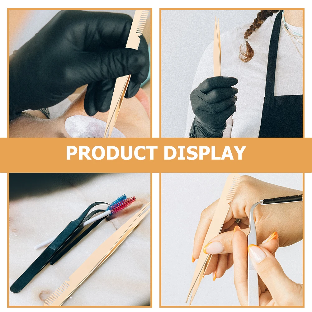 3pcs Eyelash Stainless Eyebrow Tweezers With Comb Steel False Lashes Tool Clamp Beauty Tools For Women Travel 
3pcs Eyelash Stainless Eyebrow Tweezers With Comb Steel False Lashes Tool Clamp Beauty Tools For Women Travel