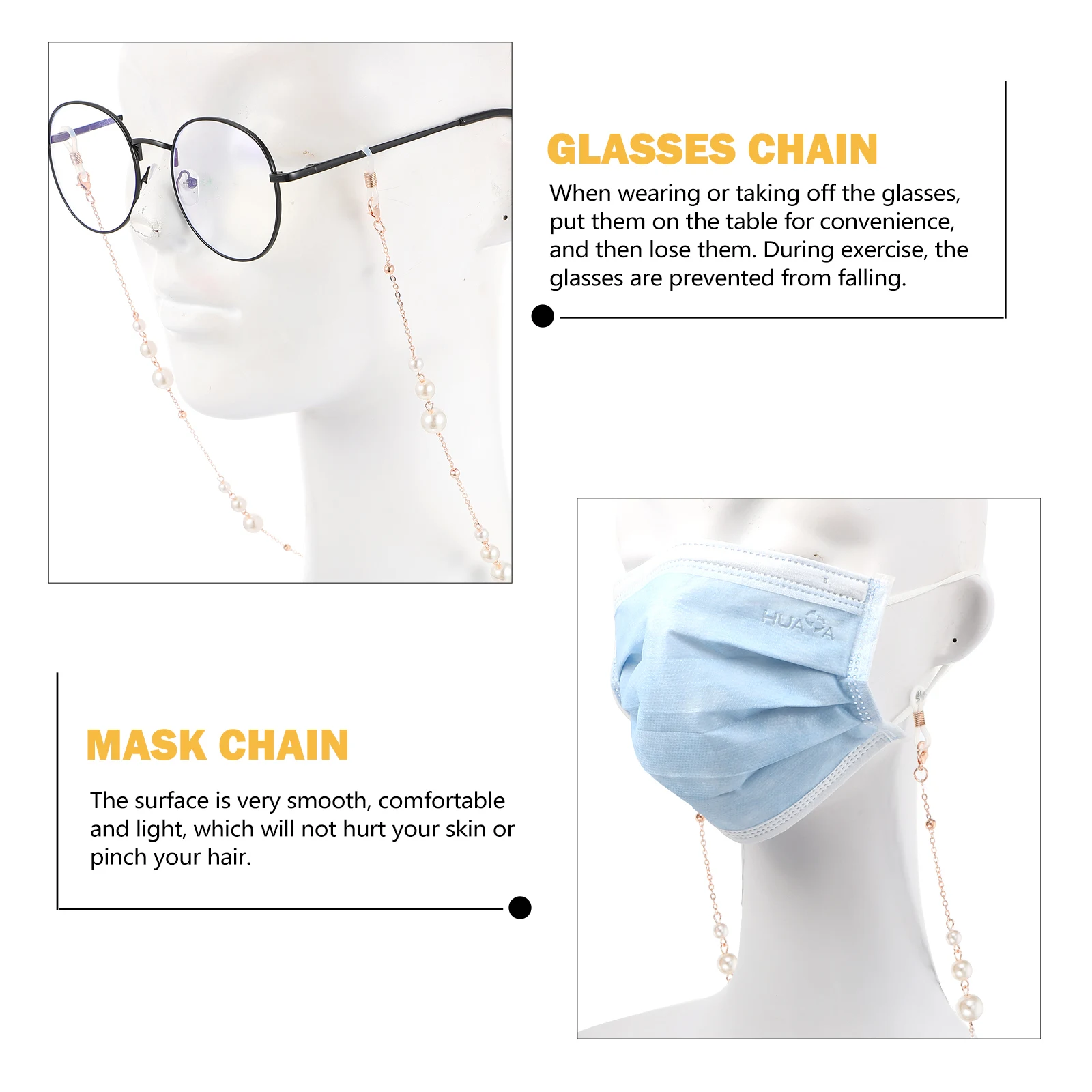 1 pc Eyeglass Chain Hanging Neck Glasses Chain for Women Girls Spectacle Imitation Pearls Cord Copper Glasses Strap Lightweight
1 pc Eyeglass Chain Hanging Neck Glasses Chain for Women Girls Spectacle Imitation Pearls Cord Copper Glasses Strap Lightweight
