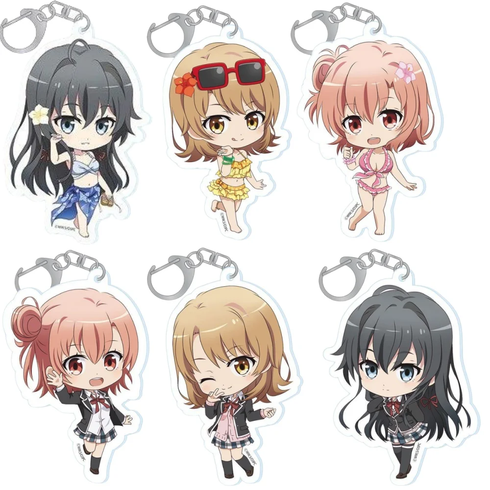 Charm Anime Fans Gifts My Teen Romantic Comedy Snafu Climax Puchichoko Acrylic Keychain HD Figures Swimwear Ornament About 6cm 
Charm Anime Fans Gifts My Teen Romantic Comedy Snafu Climax Puchichoko Acrylic Keychain HD Figures Swimwear Ornament About 6cm
