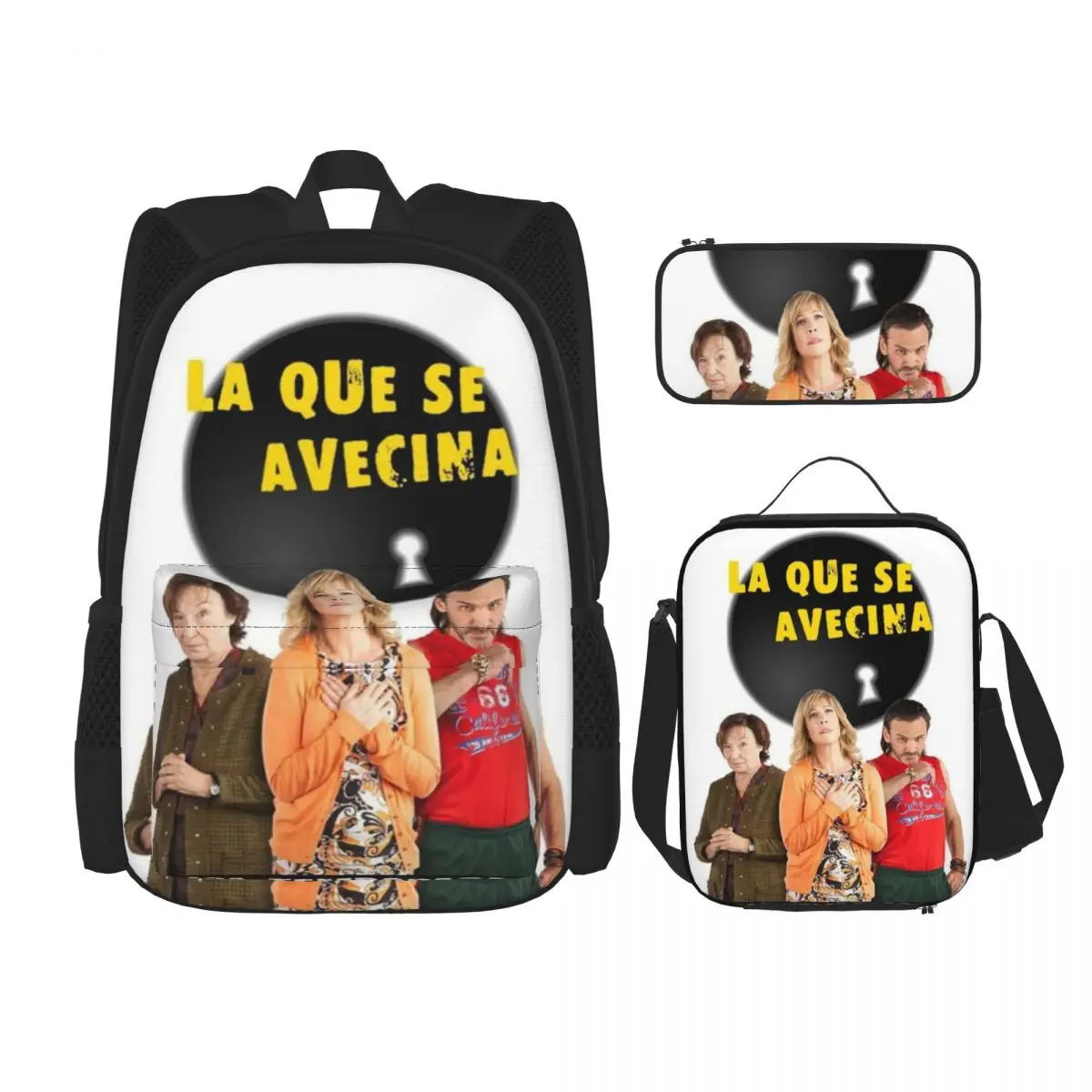 La Que Se Avecina Backpacks Boys Girls Bookbag Children School Bags Kids Rucksack Lunch Bag Pen Bag Three-Piece Set
La Que Se Avecina Backpacks Boys Girls Bookbag Children School Bags Kids Rucksack Lunch Bag Pen Bag Three-Piece Set