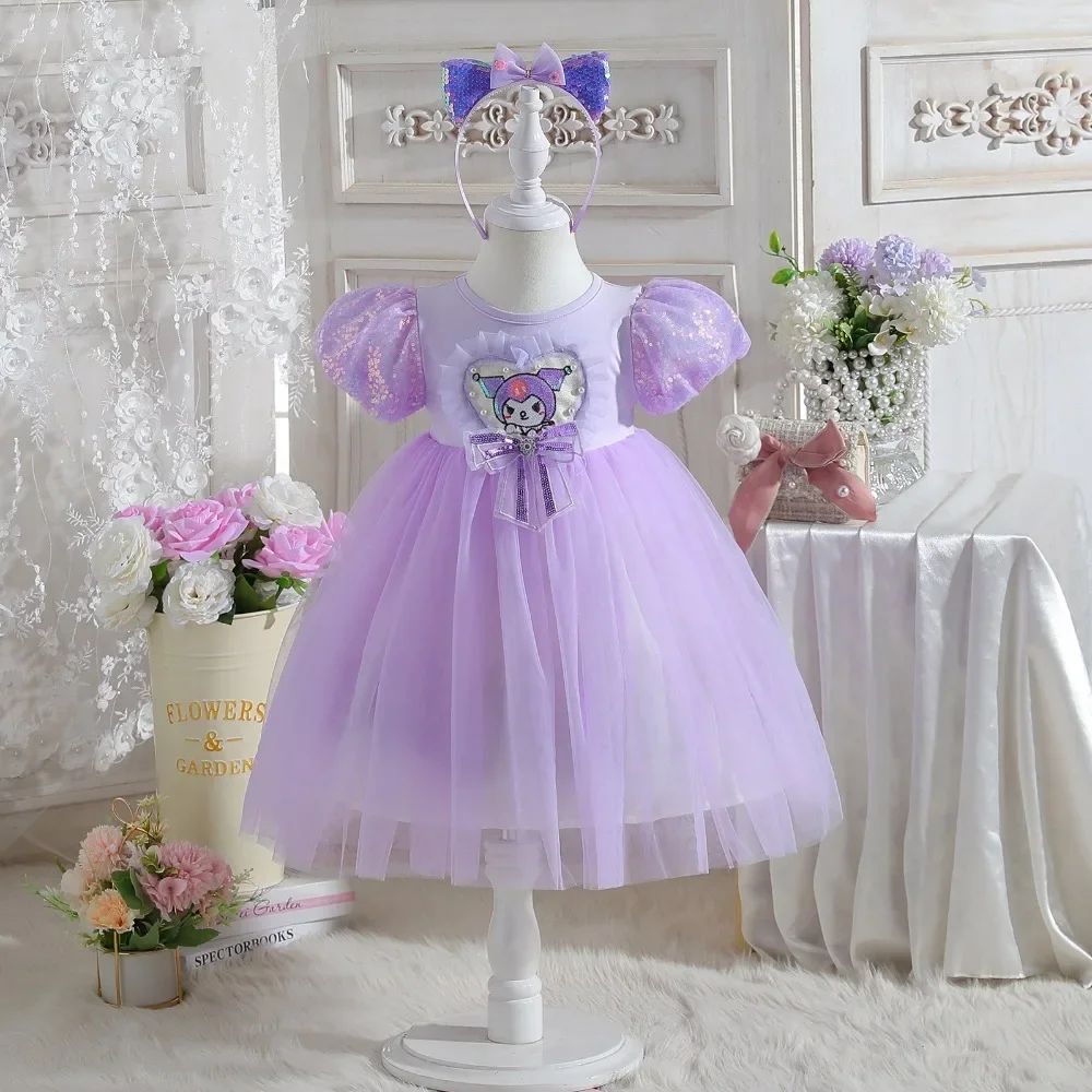 Kuromi Anime Kawaii Sanrio Ins Fashion Children Short Sleeve Dress Cute 2025 Princess Baby Skirt Clothes Gifts for Kids
Kuromi Anime Kawaii Sanrio Ins Fashion Children Short Sleeve Dress Cute 2025 Princess Baby Skirt Clothes Gifts for Kids