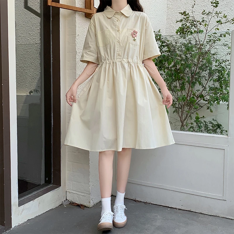Japanese Style College Style Doll Collar Dress Girls' Summer Dress Sweet Fresh Cute Girls' Loli Dress For Students
Japanese Style College Style Doll Collar Dress Girls' Summer Dress Sweet Fresh Cute Girls' Loli Dress For Students