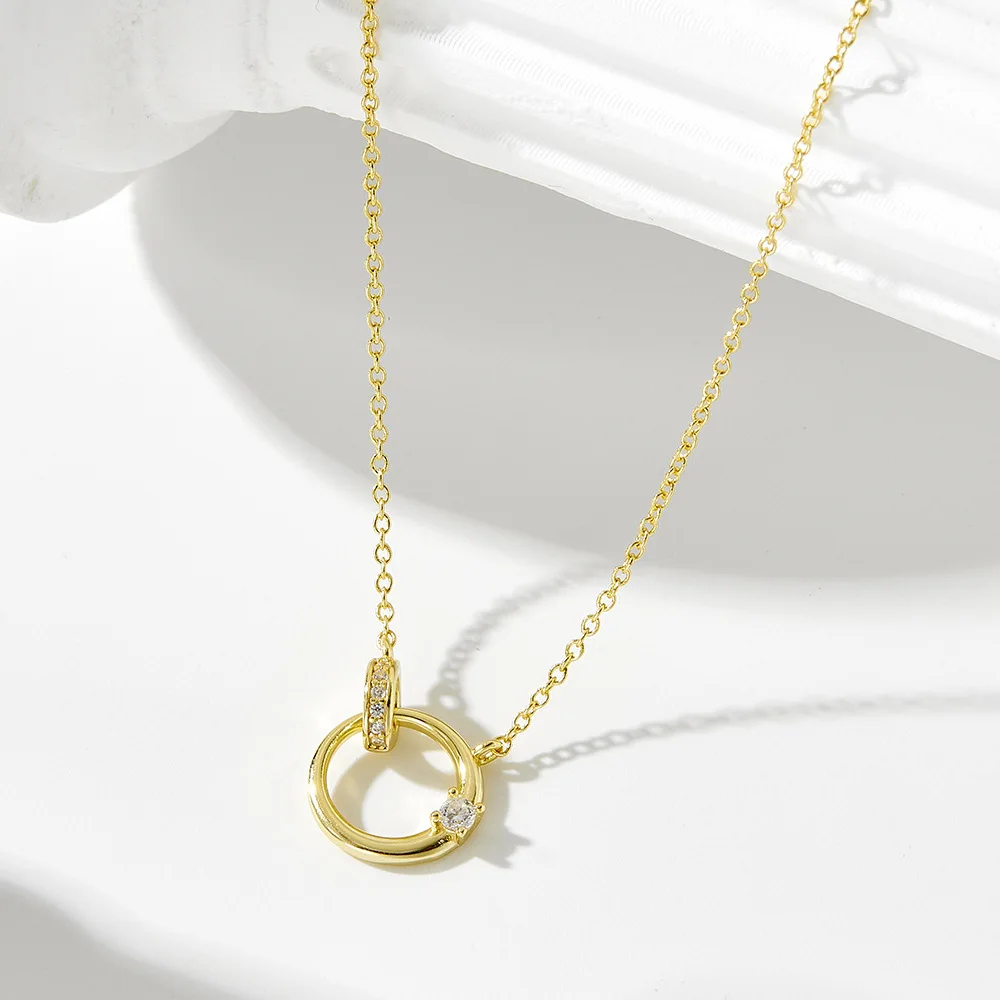 Withered S925 Sterling Silver Micro Inlaid Zircon Collarbone Chain Women's Cross Double Ring Necklace Neck Chain
Withered S925 Sterling Silver Micro Inlaid Zircon Collarbone Chain Women's Cross Double Ring Necklace Neck Chain