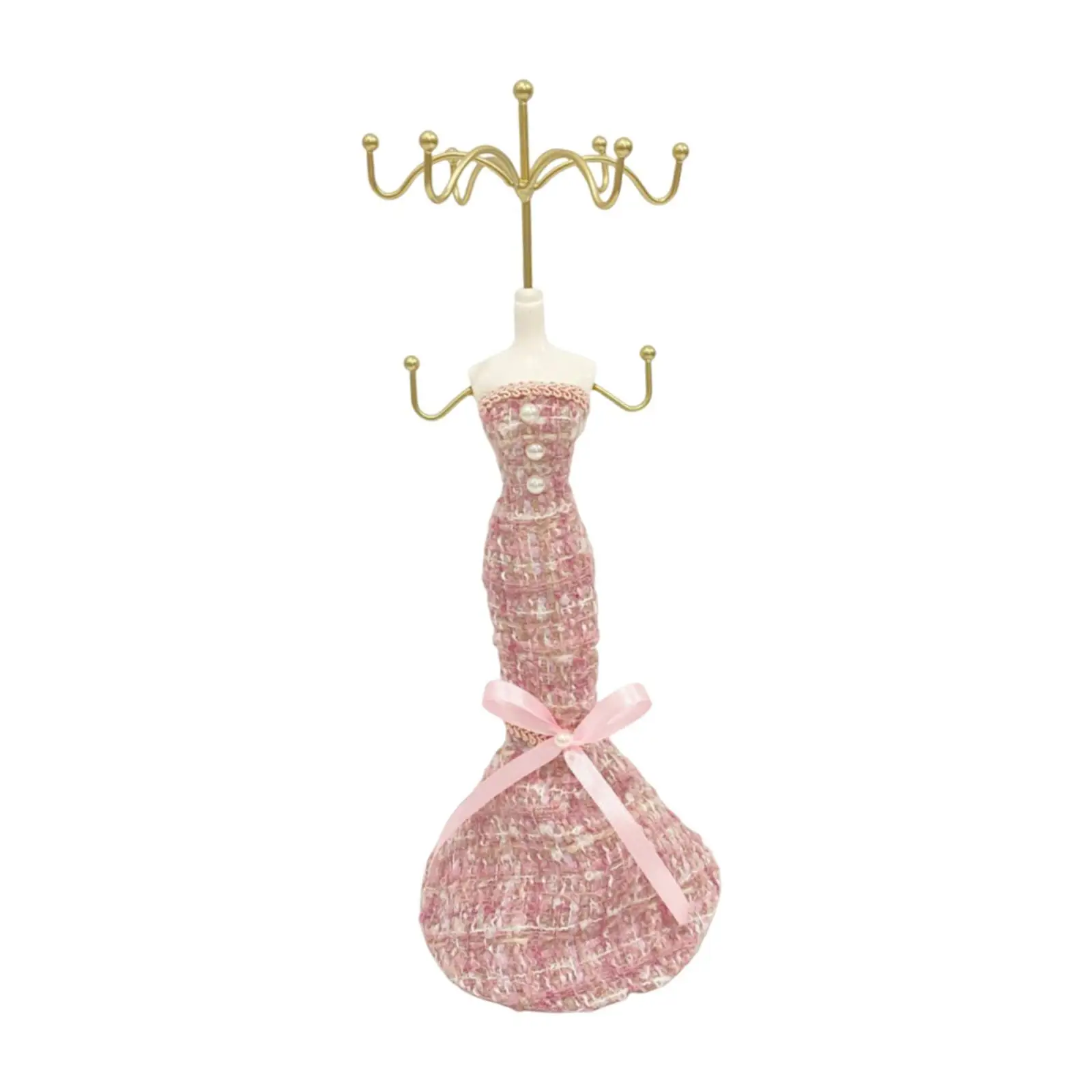 Model Dress Jewelry Display Stand Earring Necklace Holder, Home Decoration Women Girl Gift Jewelry Hanging Rack for Tabletop
Model Dress Jewelry Display Stand Earring Necklace Holder, Home Decoration Women Girl Gift Jewelry Hanging Rack for Tabletop