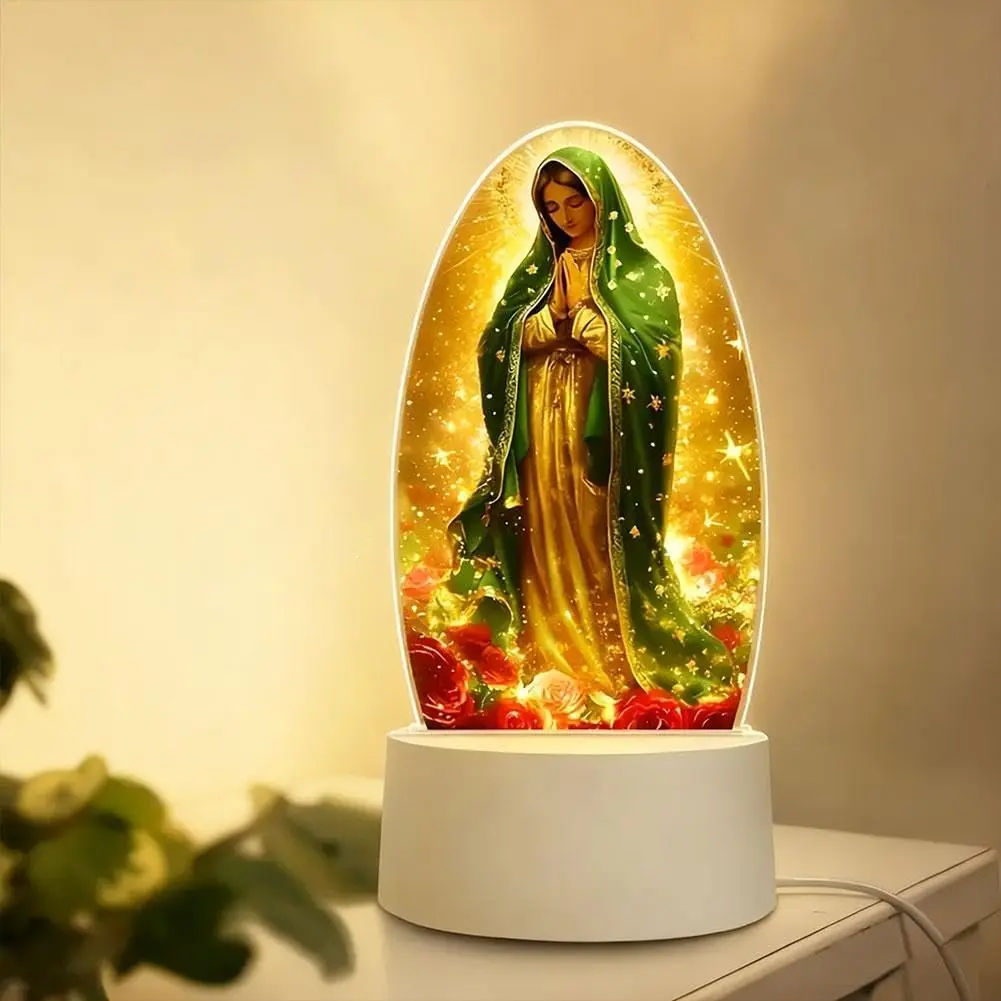 Usb-Powered Religious Lamp Plastic Led Catholic Table Lamp Guadalupe Virgin Prayer Lamp High-Quality Mary Prayer Night Light
Usb-Powered Religious Lamp Plastic Led Catholic Table Lamp Guadalupe Virgin Prayer Lamp High-Quality Mary Prayer Night Light