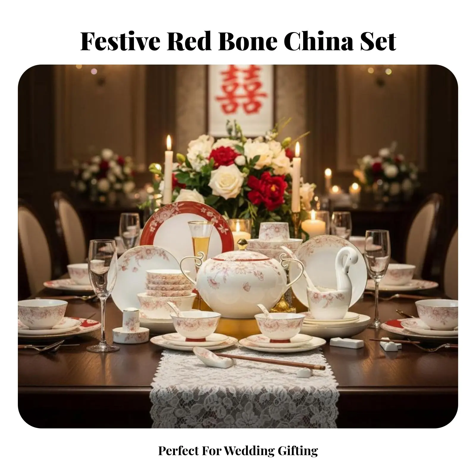 Newlywed Bone China Dinnerware Set, Festive Red Floral Bowls, Plates & Soup Bowls, Elegant Wedding Gift, Tableware Set
Newlywed Bone China Dinnerware Set, Festive Red Floral Bowls, Plates & Soup Bowls, Elegant Wedding Gift, Tableware Set