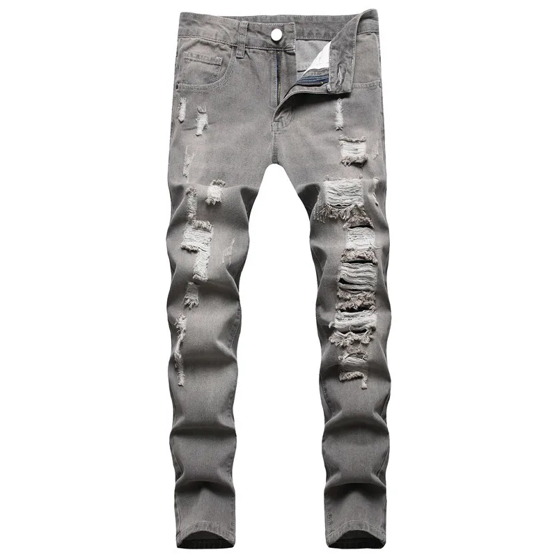 Men's plus size specialized water supply wash straight tube hole gray in stock casual non elastic jeans
Men's plus size specialized water supply wash straight tube hole gray in stock casual non elastic jeans
