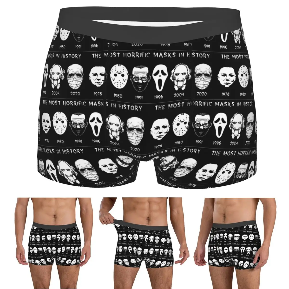 Boxer Underpants Shorts Horror Masks Panties Men Breathable Underwear for Homme Man Boyfriend Gift
Boxer Underpants Shorts Horror Masks Panties Men Breathable Underwear for Homme Man Boyfriend Gift
