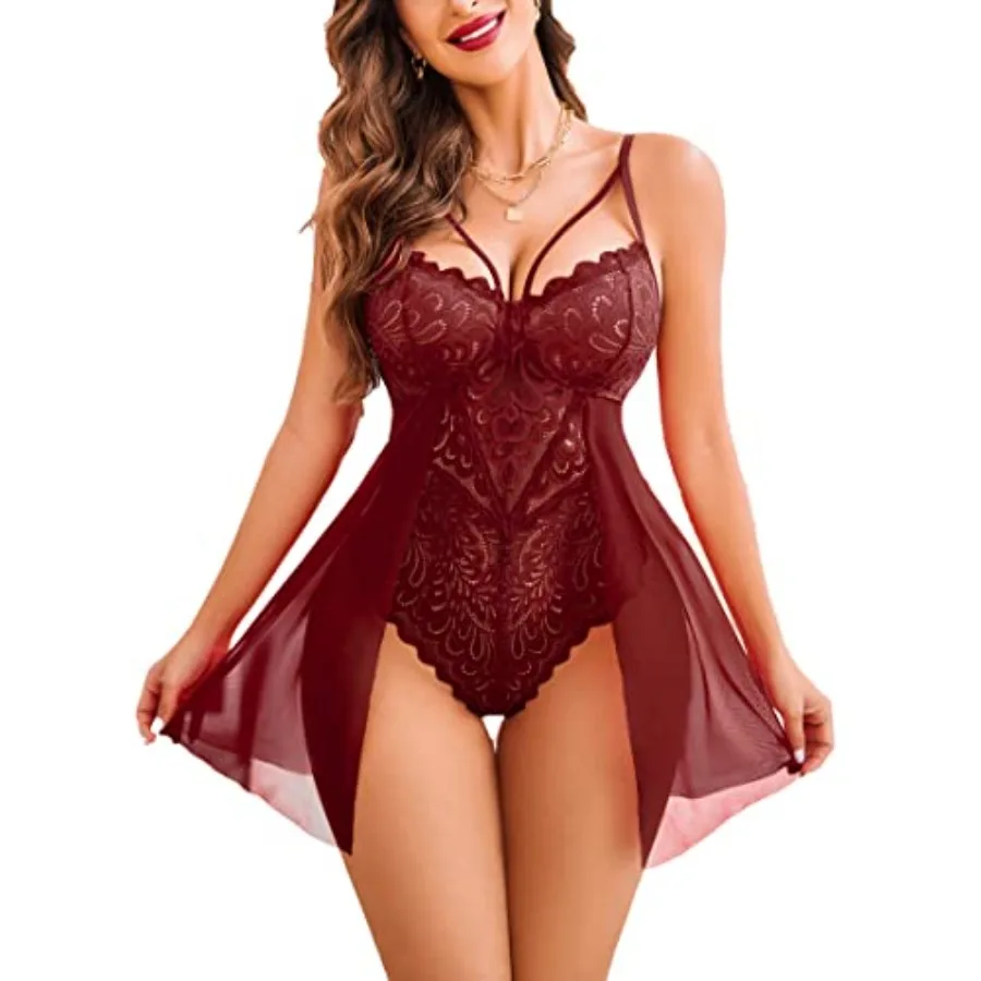 Avidlove Babydoll Lingerie for Women Floral Snap Crotch Teddy Chemise Nightie Lace Nightgown
Avidlove Babydoll Lingerie for Women Floral Snap Crotch Teddy Chemise Nightie Lace Nightgown