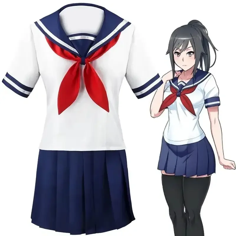 New Women's Anime Yandere Simulator Cosplay Ayano Aishi Costume Sailor Uniform Outfit Halloween Carnival Party Wear
New Women's Anime Yandere Simulator Cosplay Ayano Aishi Costume Sailor Uniform Outfit Halloween Carnival Party Wear