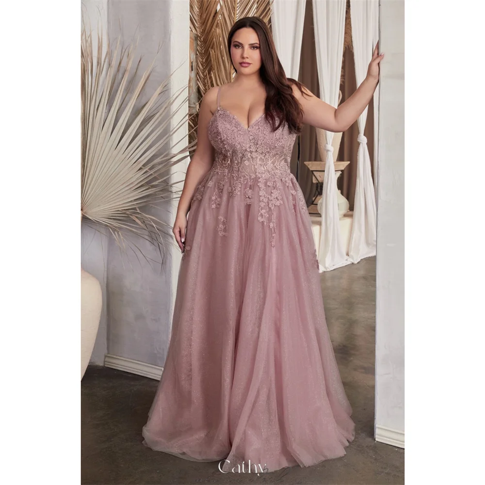 Cathy Spaghetti Strap Lace Flowers Glitter Prom Dress V Neck Sleeveless vestidos de noiva Customized A-line Floor-length Formal
Cathy Spaghetti Strap Lace Flowers Glitter Prom Dress V Neck Sleeveless vestidos de noiva Customized A-line Floor-length Formal