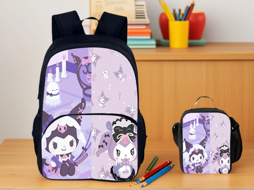Kuromi Classic Backpack and Insulated Lunch Box 2Pcs Set,Back to School Lightweight Rucksack for Boy,Girl
Kuromi Classic Backpack and Insulated Lunch Box 2Pcs Set,Back to School Lightweight Rucksack for Boy,Girl