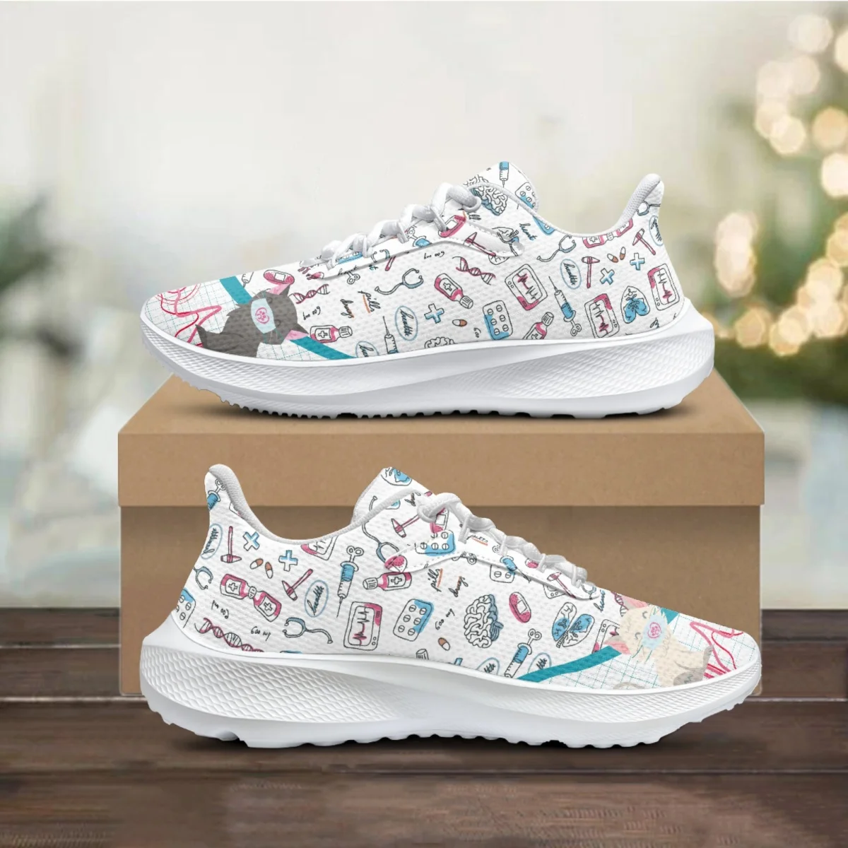 Summer Comfort Breathable Sneakers for Women Cartoon Animal Medical Equipment Print Casual Shoes Outdoor Sports Running Shoe New
Summer Comfort Breathable Sneakers for Women Cartoon Animal Medical Equipment Print Casual Shoes Outdoor Sports Running Shoe New