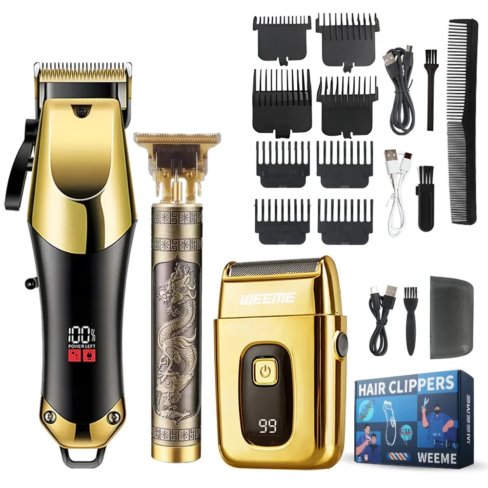 USB Rechargeable Men's Hair Clipper 3-pcs Oil Head and Electric Trimmer Suitable for Home Use Shaved Hair Salon Boyfriend Gifts
USB Rechargeable Men's Hair Clipper 3-pcs Oil Head and Electric Trimmer Suitable for Home Use Shaved Hair Salon Boyfriend Gifts
