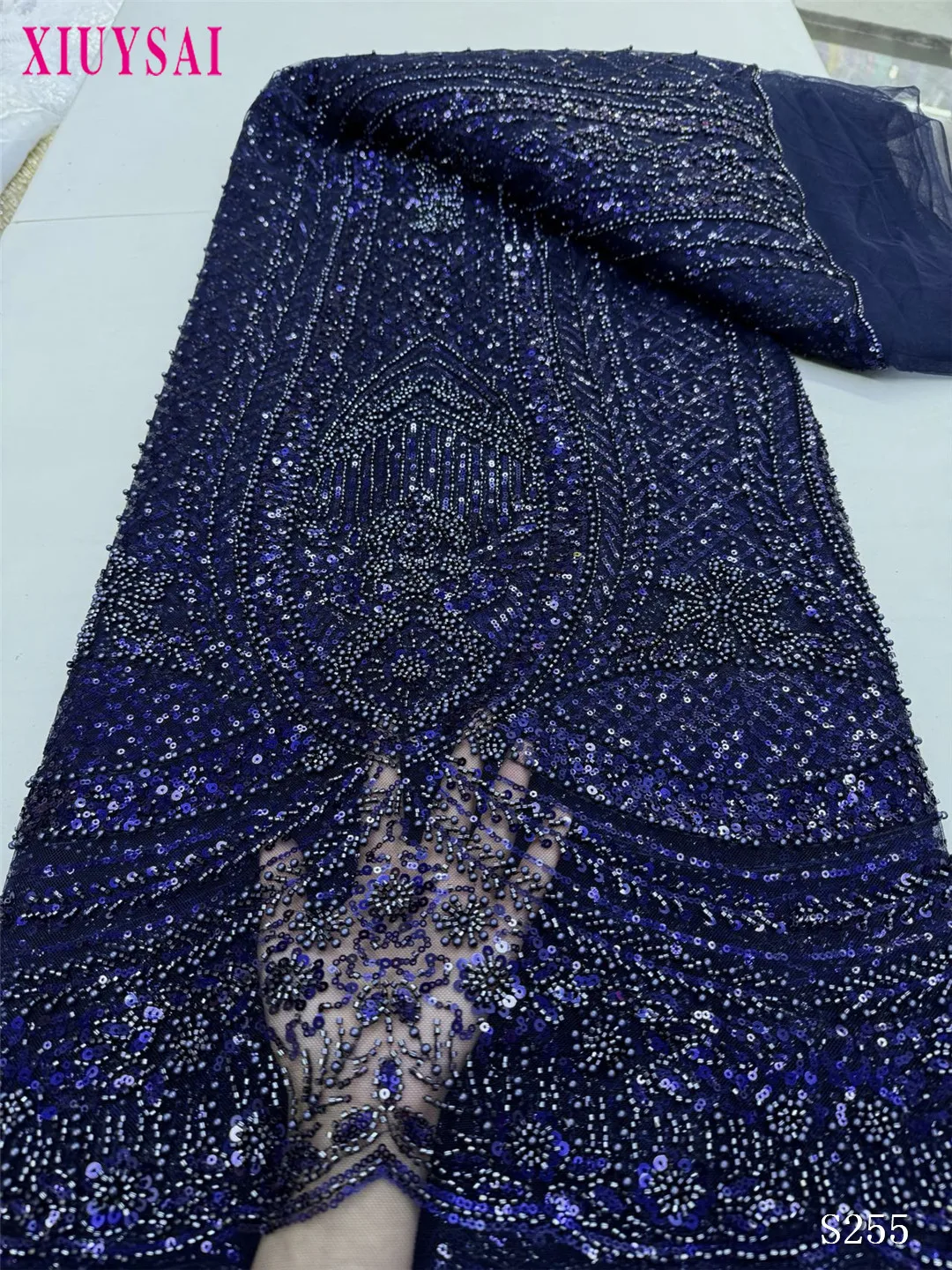 Royal Blue African Lace Fabric Sequin Lace Fabric High Quality 2025 Beaded Wedding Beaded Lace For Wedding Party Dress
Royal Blue African Lace Fabric Sequin Lace Fabric High Quality 2025 Beaded Wedding Beaded Lace For Wedding Party Dress