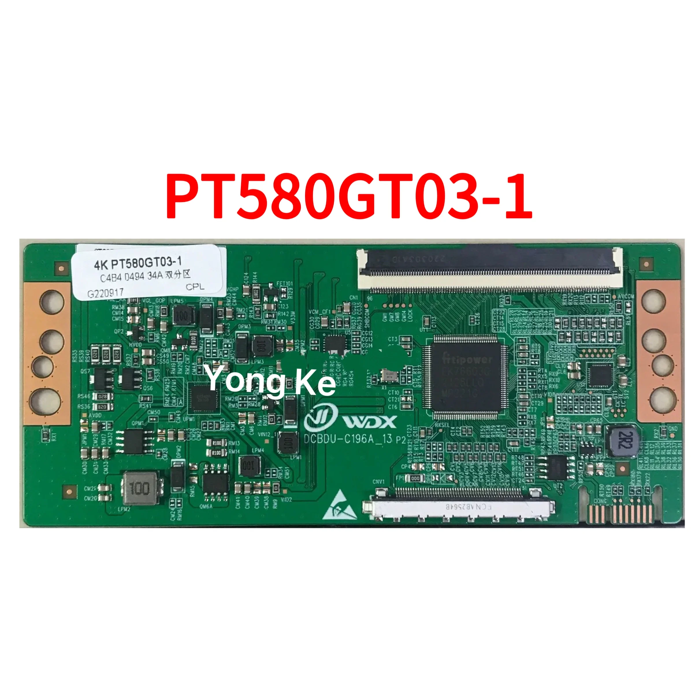 NEW PT580GT03-1 2K and 4K Tcon Board for Hui Ke Supports Single and Double Partitions with Single Port 96pin
NEW PT580GT03-1 2K and 4K Tcon Board for Hui Ke Supports Single and Double Partitions with Single Port 96pin