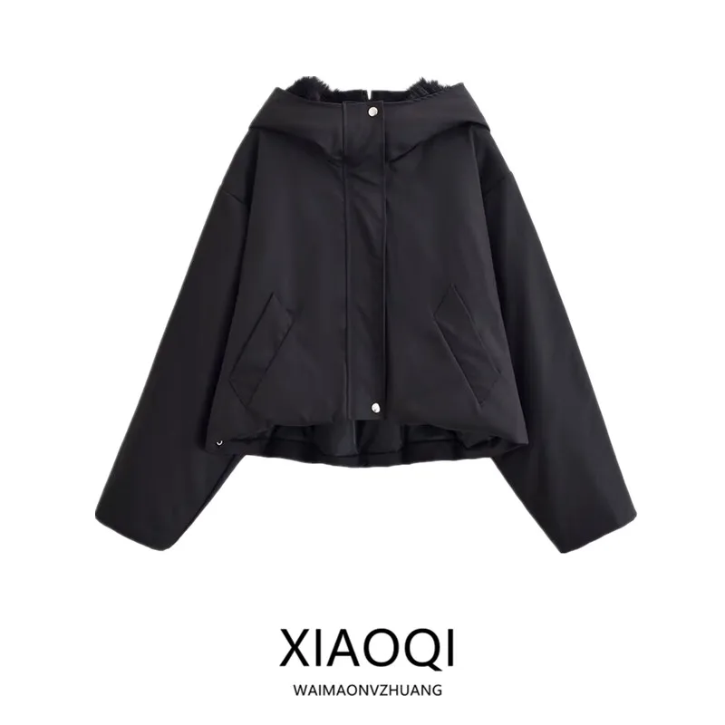 Winter Women's Hooded Artificial Fur Effect Cotton Jaet Stand Collar Zipper ort Coat European Sle Long Sve Ladies Ou...
Winter Women's Hooded Artificial Fur Effect Cotton Jaet Stand Collar Zipper ort Coat European Sle Long Sve Ladies Ou...