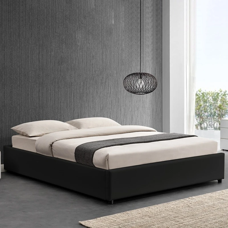 No bedside leather art bed, premium leather storage pneumatic frame bed, double bed storage
No bedside leather art bed, premium leather storage pneumatic frame bed, double bed storage