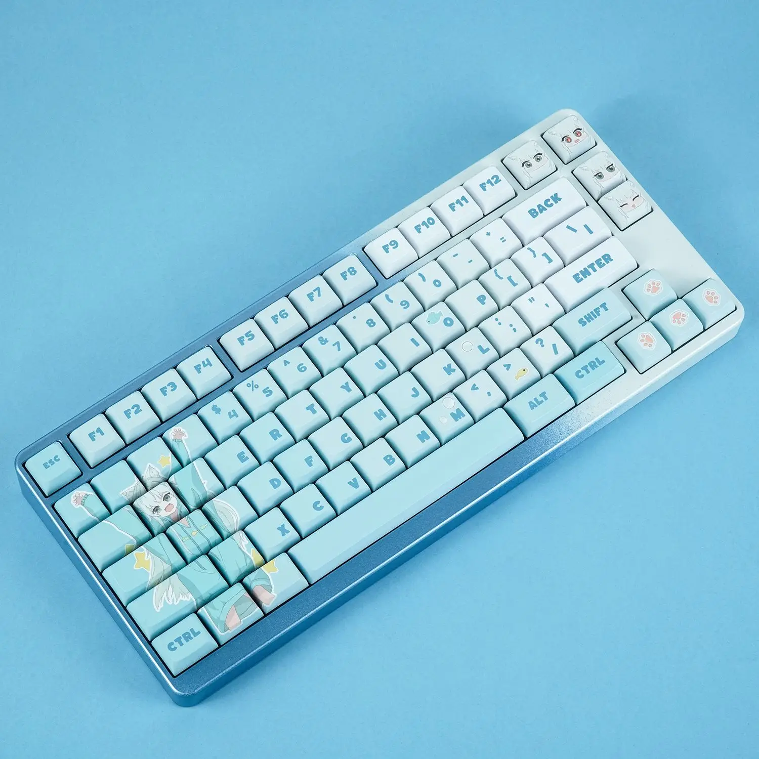 Cat theme mechanical keyboard full set of XDA keycaps five-sided sublimation 60/68 keys
Cat theme mechanical keyboard full set of XDA keycaps five-sided sublimation 60/68 keys