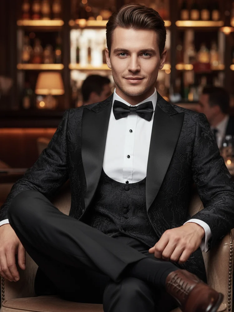 ST Cassy High Quality black Men's suits Retro carving Party Dress Men's blazer black Male Groom Wedding 3-piece Jacket for men
ST Cassy High Quality black Men's suits Retro carving Party Dress Men's blazer black Male Groom Wedding 3-piece Jacket for men