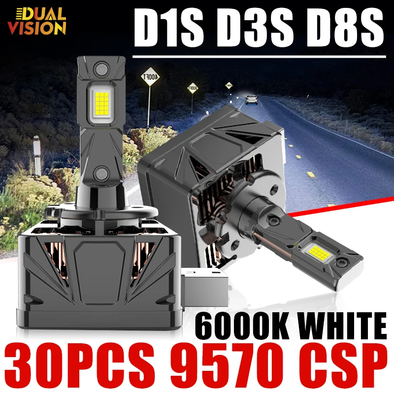 D3S LED Headlight D Series Car Xenon Lamp Canbus 1:1 HID D1S D3S D8S D1R D3R 30PCS CSP Core Auto Light Replace Kit 12V Plug&Play
D3S LED Headlight D Series Car Xenon Lamp Canbus 1:1 HID D1S D3S D8S D1R D3R 30PCS CSP Core Auto Light Replace Kit 12V Plug&Play