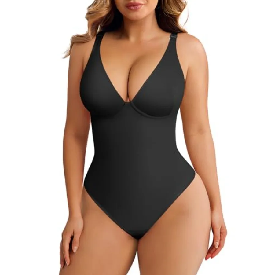 FeelinGirl Shapewear Bodysuits for Women Tummy Control Body Suits Deep V Neck Thong Body Shaper
FeelinGirl Shapewear Bodysuits for Women Tummy Control Body Suits Deep V Neck Thong Body Shaper