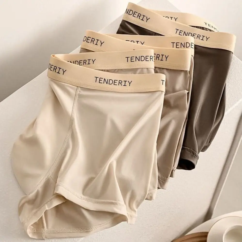 4Pcs Elastic Letter Ice Silk Panties Thin Underpants Underwear for Men Simple Mid Waist Male Boxer Shorts Gifts
4Pcs Elastic Letter Ice Silk Panties Thin Underpants Underwear for Men Simple Mid Waist Male Boxer Shorts Gifts